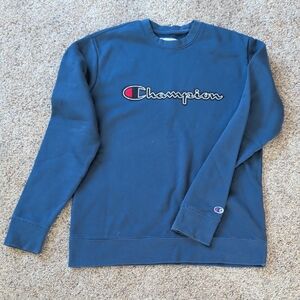 Champion Men's Navy Crewneck Sweatshirt